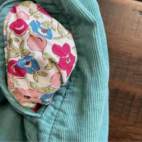 Mini Boden Teal Corduroy Cap Sleeve Dress - Picture 8 of 10